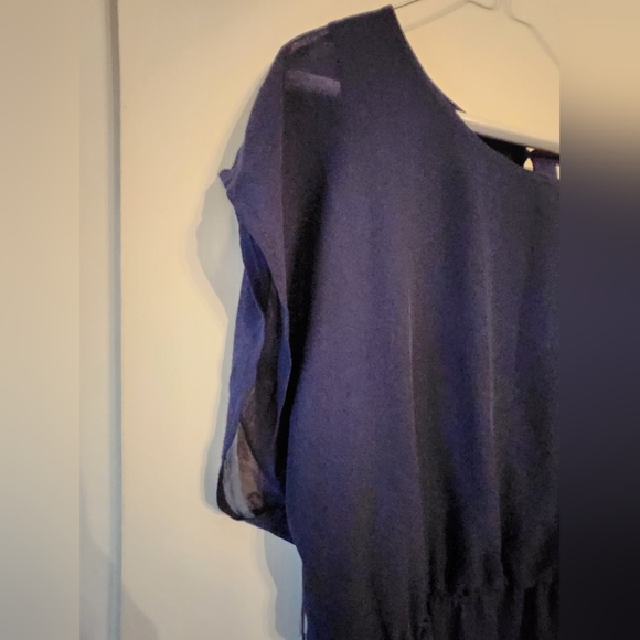 NWT CHARMING CHARLIE shiffon dress Blue Women's Sz Medium - Picture 9 of 9